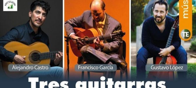 Tres Guitarras Flamencas en el Concierto Dominical en Paine