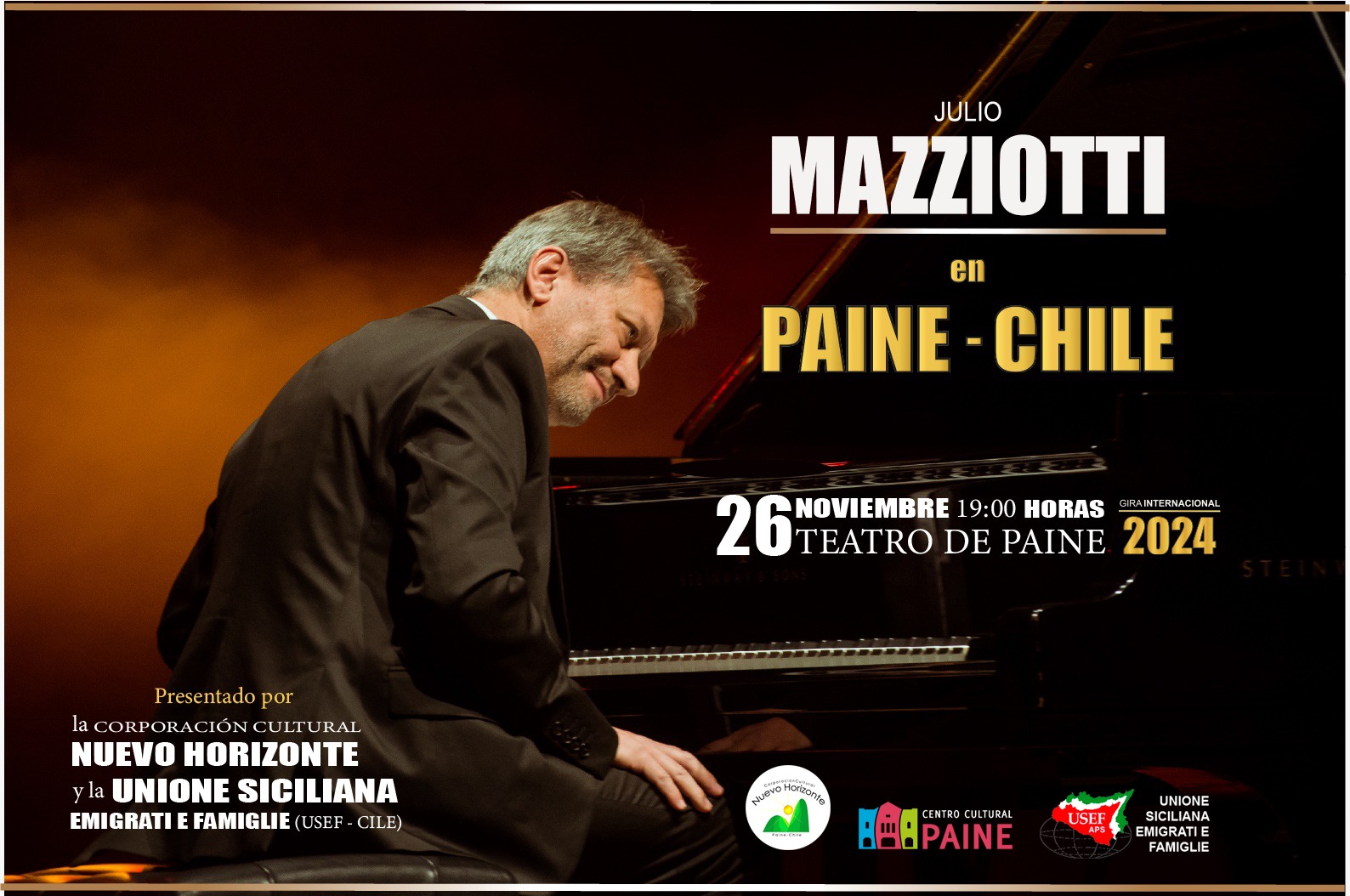 CONCIERTO INTERNACIONAL DE JULIO MAZZIOTTI EN PAINE